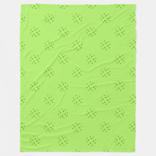 Green Pickleball Fleece Blanket