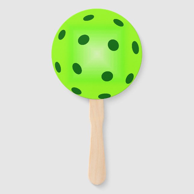 Green Pickleball Hand Fan (Front)