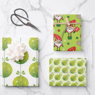 Green Pickleball 🎅🎁Merry Christmas Wrapping Paper Sheet