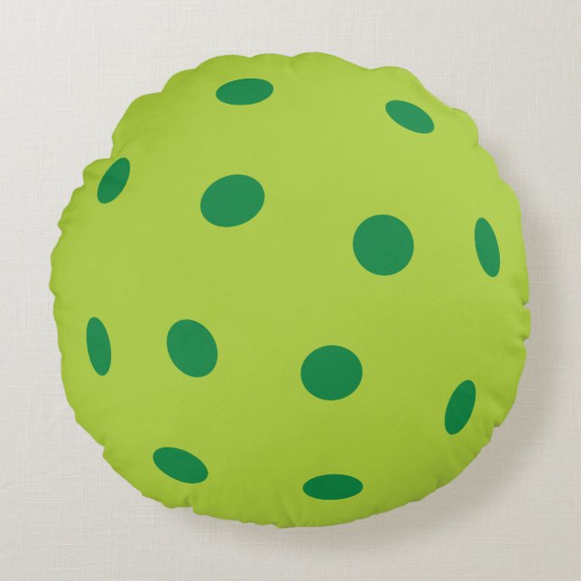 Green Pickleball Round Cushion (Front)