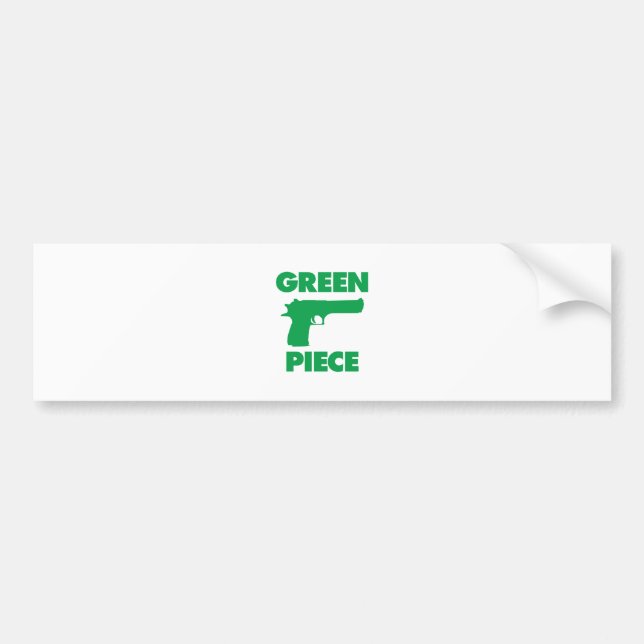 Green Piece Bumper Sticker (Front)
