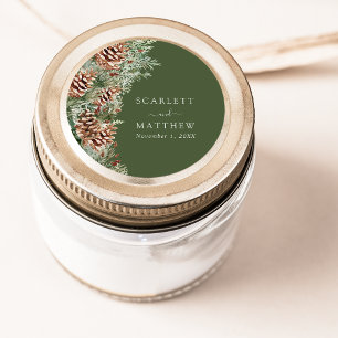 Green Pine Classic Round Sticker