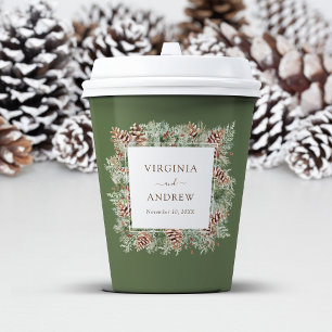 Green Pine Paper Cups