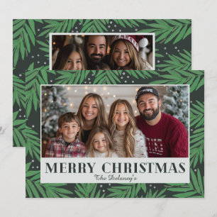 Green Pine Tree Christmas  Holiday Card