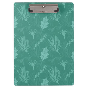 Green Pine Tree Leaf Pattern Clipboard