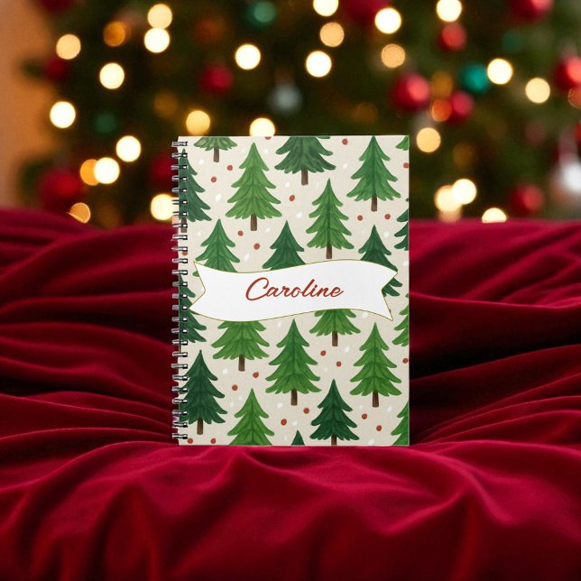 Green Pine Trees Holiday Notebook (Creator Uploaded)