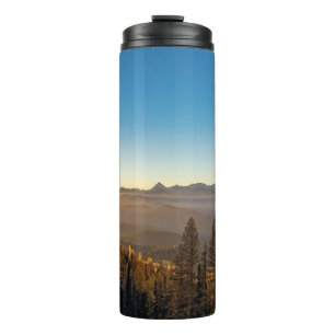 GREEN PINE TREES ON MOUNTAIN UNDER BLUE SKY DURING THERMAL TUMBLER