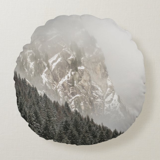 GREEN PINE TREES ROUND CUSHION (Front)