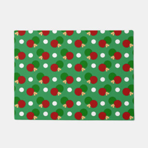 Green ping pong pattern doormat