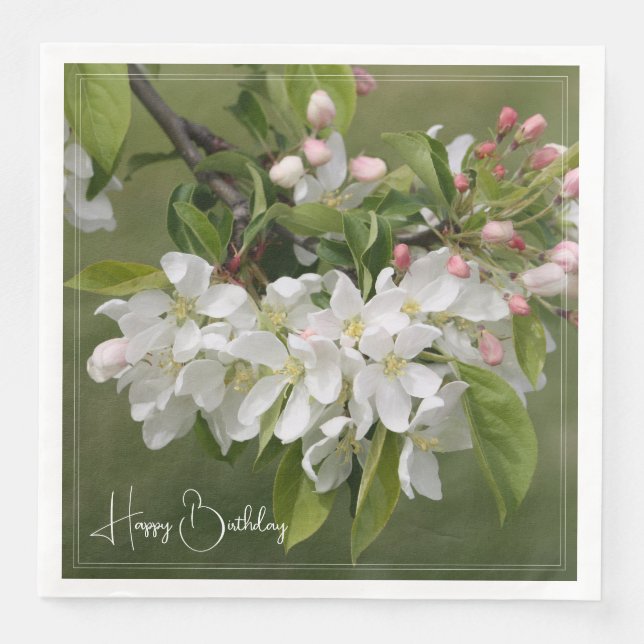 Green Pink And White Napkin (Front)