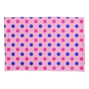 Green Pink Blue Polka Dot Pattern Pillowcase