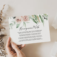 Green Pink Blush Floral Honeymoon Wish 