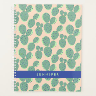 Green & Pink Cactus Pattern Planner