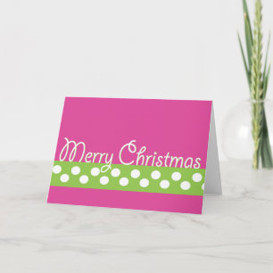 Green & Pink Christmas Card