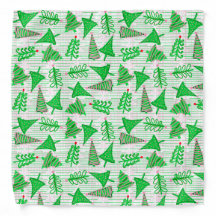 Green Pink Christmas Trees