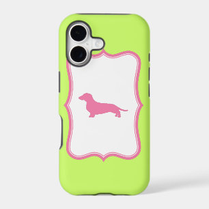 Green & Pink Dachshund case
