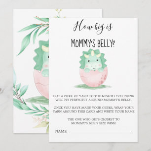 Green Pink Dinosaur How Big Is Mummy’s Belly