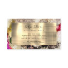 Green Pink Glitter Watercolor Business Card