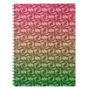 Green pink gradient notebook