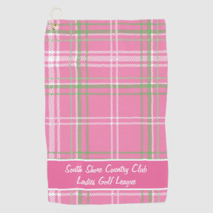 Green & Pink Ladies Golf Club Towel