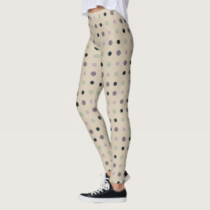 Green, pink, purple, blue dots leggings
