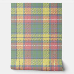 Green Pink Retro Style Plaid Wallpaper