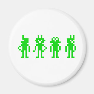 green pixel robots magnet