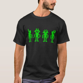 Green pixel robots T-Shirt