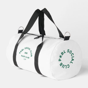Green PKBL Social Club Crest Monogram Pickleball  Duffle Bag