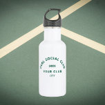 Green PKBL Social Club Crest Pickleball 532 Ml Water Bottle<br><div class="desc">PKBL Social Club,  green crest,  pickleball stainless steel water bottle. Personalise with the year,  pickleball club and city. Perfect for a pickleball party,  for a local pickleball club party or for a pickleball themed bachelor,  bachelorette or birthday party. Designed to match our PKBL Social Club Pickleball Collection.</div>