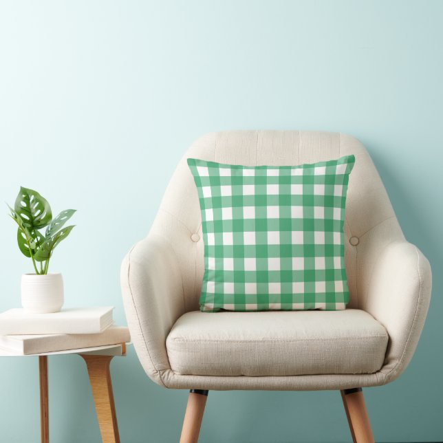 Green Plaid 16x16 Cushion (Chair)