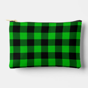 Green Plaid Accessory Pouch