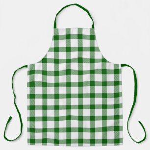 Green plaid apron