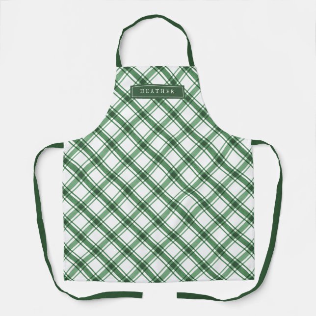 Green Plaid Apron (Front)