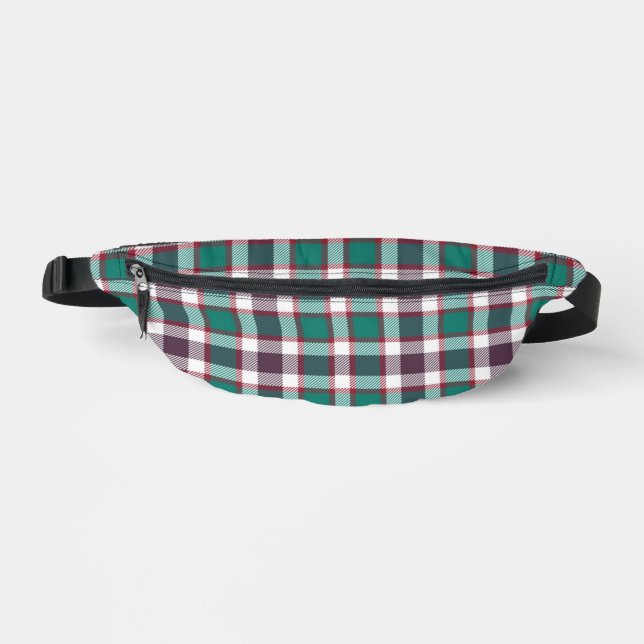 Green Plaid  Bum Bags (Front)