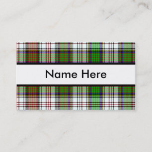 Green Plaid Business Card