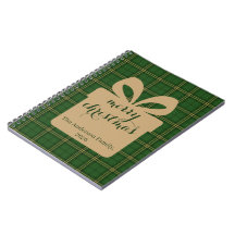 Green Plaid Christmas Festive Pattern -