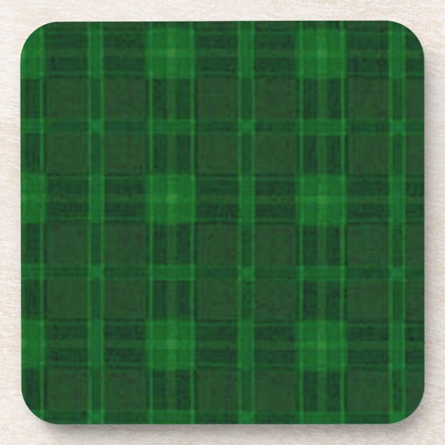 Green Plaid Coasters (Front)