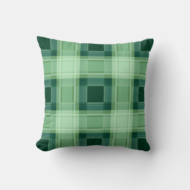 Green plaid cushion (Front)