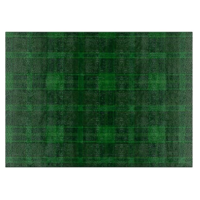 Green Plaid Cutting Board (Front)