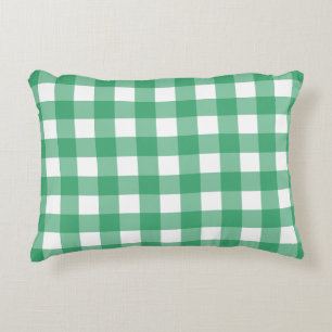 Green Plaid Decorative Cushion
