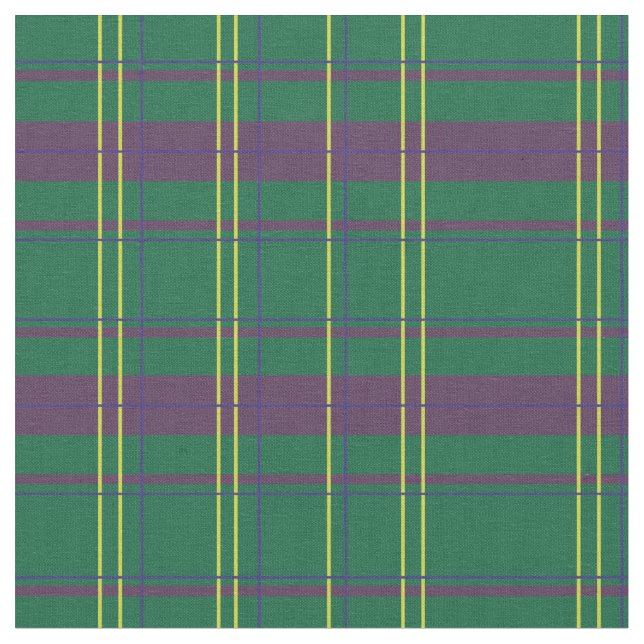 Green Plaid design Fabric (Close Up)