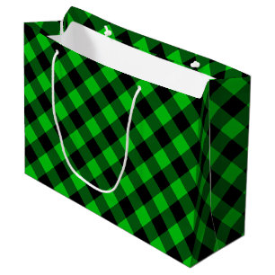 Green Plaid Gift Bag