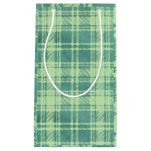 Green Plaid Gift Paper Bag