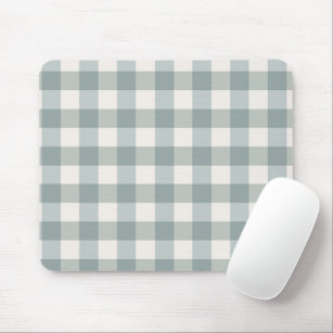Green Plaid Gingham Country Farmhouse Simple Mouse Mat