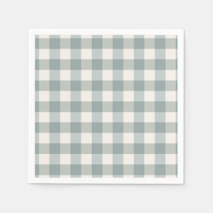 Green Plaid Gingham Country Farmhouse Simple Napkin