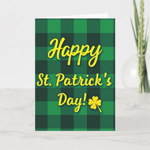 Green Plaid Happy Day Card