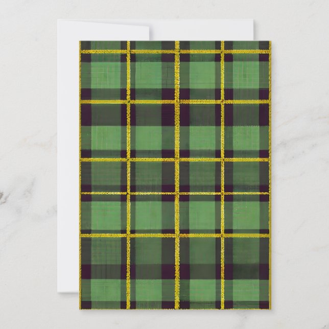 Green Plaid Invitation (Front)