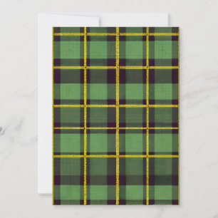 Green Plaid Invitation
