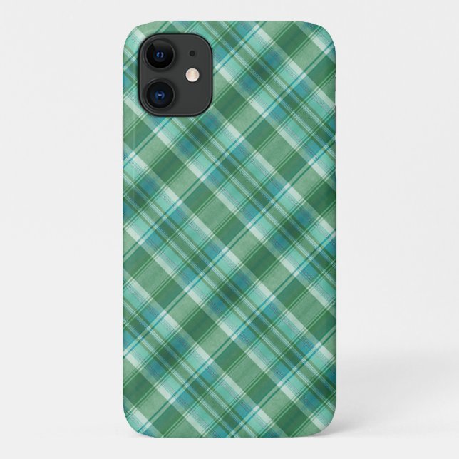Green Plaid iPhone Case-Mate iPhone Case (Back)